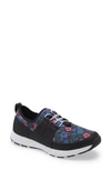 Traq By Alegria Cynch Knit Sneaker In Fuchsia Leather