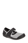 Traq By Alegria Alegria Qutie Mary Jane Flat In Black White Leather