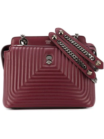 Fendi Dotcom Click Quilted Leather Satchel - Red In Nocolor