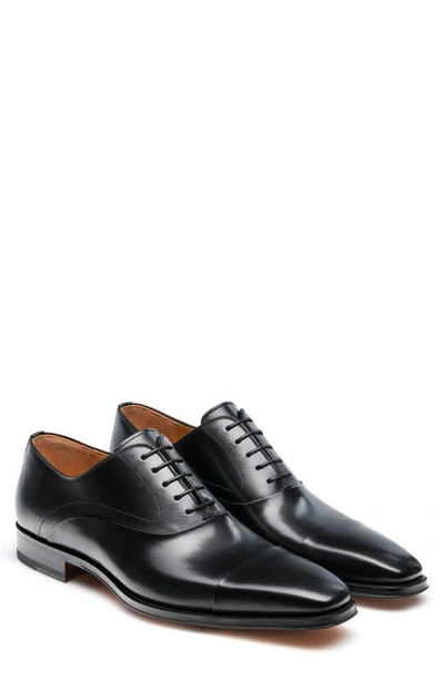 Magnanni Saffron Cap Toe Oxford In Black Leather ModeSens