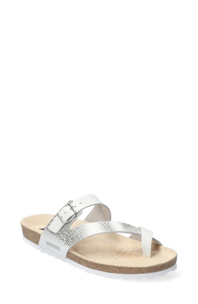 Mephisto Nalia Slide Sandal In White Leather