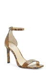 Vince Camuto Lauralie Ankle Strap Sandal In Taupe Leather