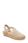 Toni Pons 'nuria' Suede Sandal In Stone Suede