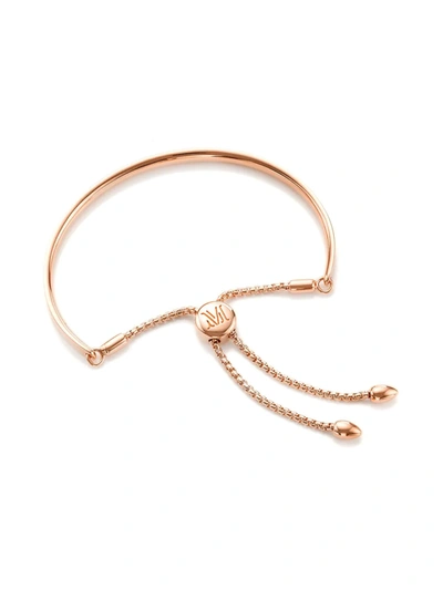 Monica Vinader Rose Gold Plated Vermeil Silver Fiji Small Chain Friendship Bracelet In Pink