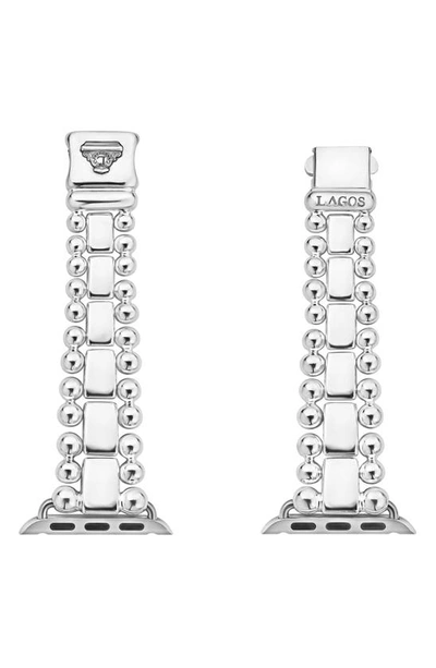 Lagos Smart Caviar Sterling Silver Apple Watch® Watchband