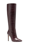 Vince Camuto Fendels Knee High Boot In Red Violet Croco