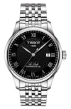 Tissot Le Locle Bracelet Watch, 39mm In Silver/ Black/ Silver