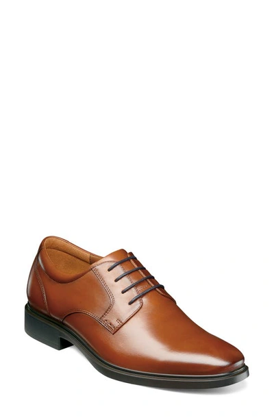 Florsheim Forecast Waterproof Plain Toe Derby In Cognac