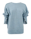 3.1 Phillip Lim / フィリップ リム Long-sleeve V-back Pullover Sweater, Light Blue
