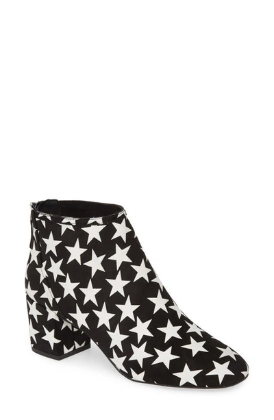 Cecelia New York Nolton Bootie In Black White Stars Suede