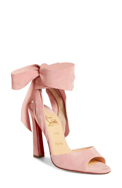 Christian Louboutin Rose Amelie Ankle Wrap Sandal In Soupir