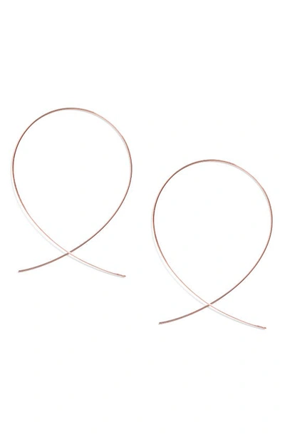 Lana Jewelry 'large Upside Down' Hoop Earrings In Rose Gold