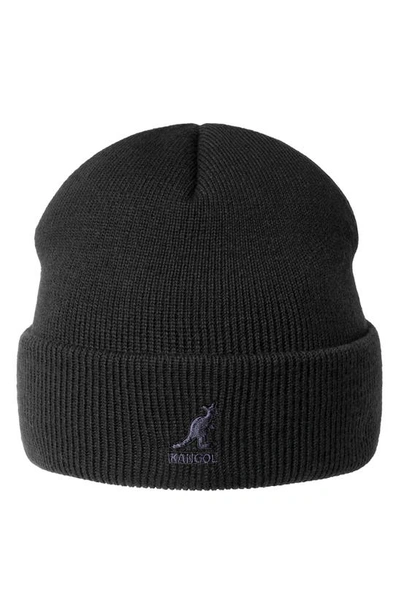 Kangol Cardinal 2 Way Beanie Black Knitted Beanie In Nero