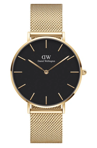 Daniel Wellington Classic Petite Melrose Rose Gold-plated Watch In Rose Gold/ Black