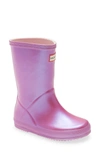 Hunter Kids' First Classic Nebula Waterproof Rain Boot In Sugar Kelp