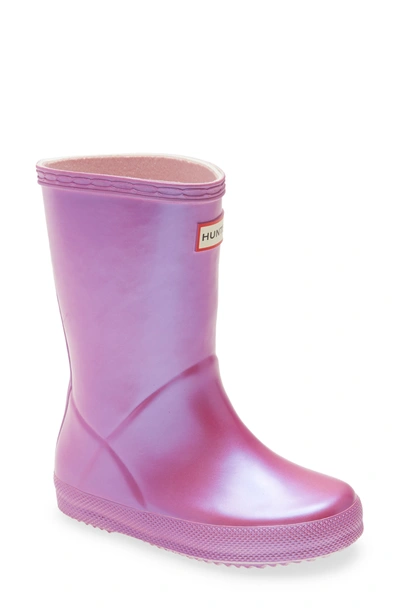 Hunter Kids' First Classic Nebula Waterproof Rain Boot In Sugar Kelp