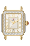 Michele Deco Madison Diamond Dial Watch Case, 33mm X 35mm In Gold