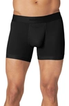 Tommy John Cotton Basics 8" Boxer Brief 2 Pack In Black