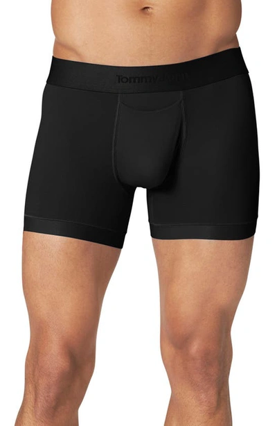 Tommy John Cotton Basics 8" Boxer Brief 2 Pack In Black