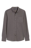 Cutter & Buck Reach Button-down Piqué Knit Shirt In Charcoal
