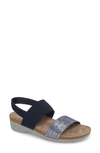 Munro Pisces Sandal In Blue/silver Metallic
