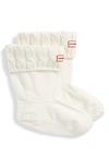 Hunter Original Short Cable Knit Cuff Welly Boot Socks In Natural White