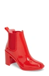 Jeffrey Campbell Hurricane Waterproof Boot In Red Shiny