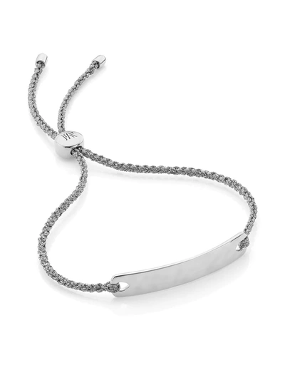 Monica Vinader Havana Engravable Mini Friendship Bracelet In Silver