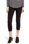 Hue Ultra Wide Waistband Capri Leggings In Black