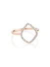 Monica Vinader Riva Diamond Hoop Ring In Rose Gold