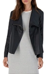 Bb Dakota Gabrielle Faux Leather Asymmetrical Jacket In Black