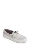 Sperry Crest Boat Sneaker In Grey/ White Fabric