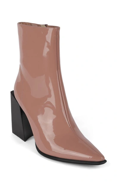 Jeffrey Campbell La-siren Bootie In Blush Patent