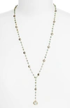 Ela Rae Yaeli Satellite 24 Semiprecious Stone Y-necklace In Turquoise / Labradorite