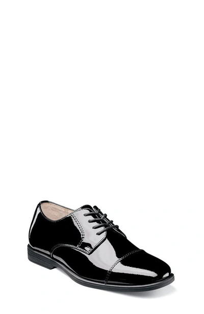 Florsheim Kids' Reveal Cap Toe Oxford Junior In Black Patent