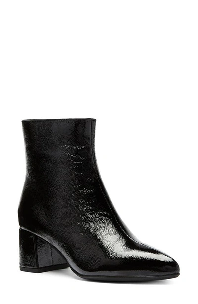 La Canadienne Darling Waterproof Pointed Toe Bootie In Black Crinkle Leather