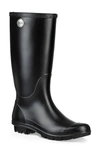 Ugg Shelby Matte Waterproof Rain Boot In Black Rubber