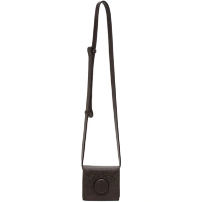 Lemaire Brown Mini Camera Bag In 490 Dark Ch
