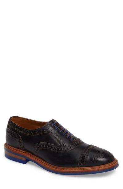 Allen Edmonds Strandmok Cap Toe Oxford In Black Leather