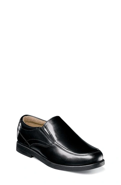 Florsheim Kids' Midtown Moc Slip-on In Black Leather