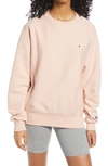 Champion Reverse Weave Boyfriend Sweatshirt In Blushing Peach