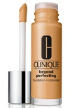 Clinique Beyond Perfecting Foundation + Concealer Wn 54 Honey Wheat 1 oz/ 30 ml In Honey Wheat (moderately Fair With Warm Neutral Undertones)