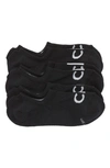 Calvin Klein 3-pack Micro Cushion No-show Socks In Black