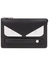 Fendi Bag Bugs-appliqué Clutch In Black