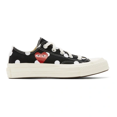 Comme Des Garçons Play Cdg Play X Converse Unisex Chuck Taylor All Star Polka Dot Low-top Trainers In Black