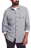 Faherty Legend Button-up Shirt In Light Grey