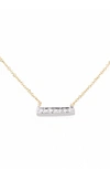 Dana Rebecca Designs 'sylvie Rose' Diamond Bar Pendant Necklace In Yellow Gold