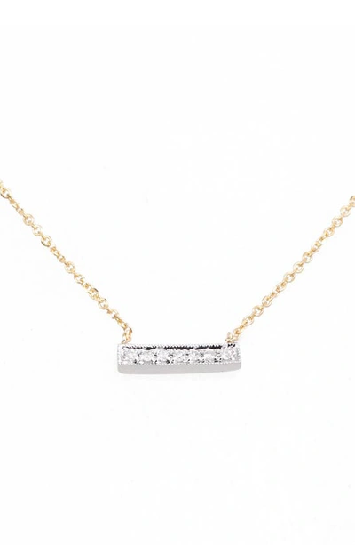 Dana Rebecca Designs 'sylvie Rose' Diamond Bar Pendant Necklace In Yellow Gold