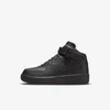 Nike Force 1 Mid Le Little Kids' Shoes In Black