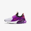Nike Air Max 270 Extreme Big Kidsâ Shoes In Dark Smoke Grey/camellia/vivid Purple